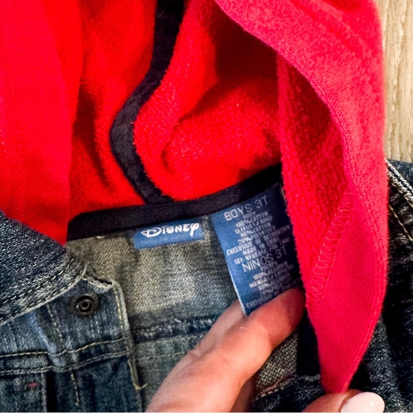 Disney Mickey Mouse Denim Sweatshirt Jacket 3T - Picture 4 of 4